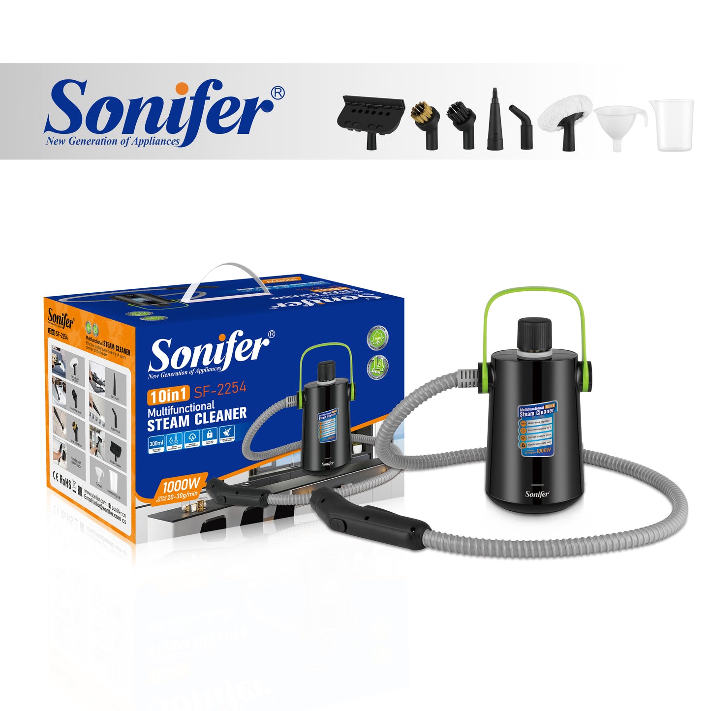 Sonifer 10in1 Multifuctional Steam Cleaner SF-2254