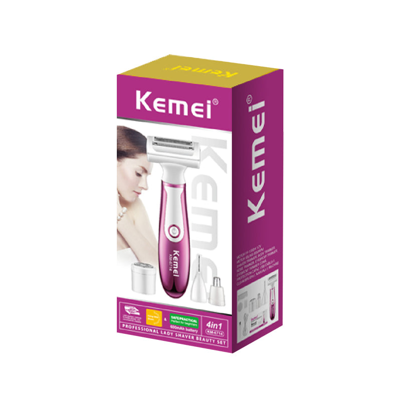 Kemei 4-In-1 Professional Lady Shaver Beauty Set KM-6714