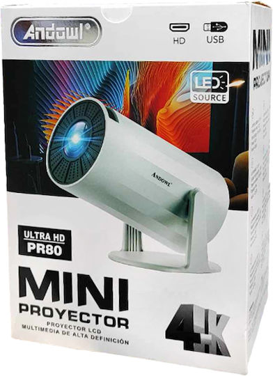 جهاز عرض صغير من Andowl بدقة 4K - PR80
