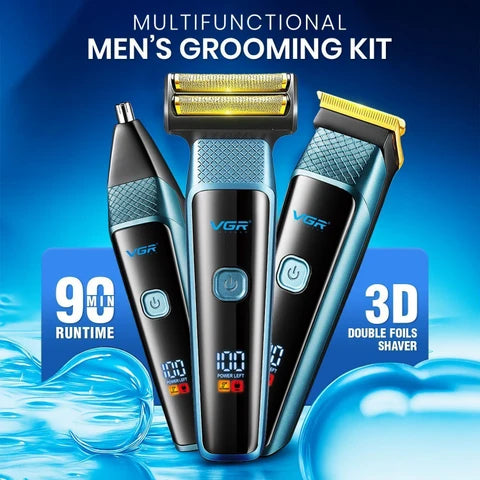 VGR 3-In-1 Professional Men's Grooming Kit V-366