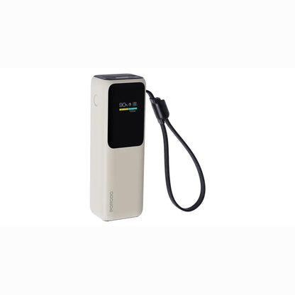Porodo Smart Display 20000mAh Power Bank with Built-In Type-C Cable