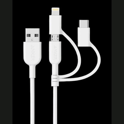 Anker 321 USB-A Cable (0.9m, 3-in-1)