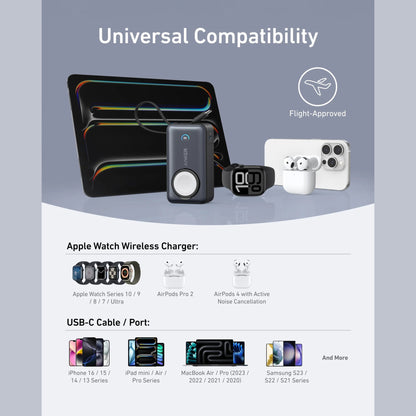 Anker MagGo Power Bank (10K, 35W, For Apple Watch)
