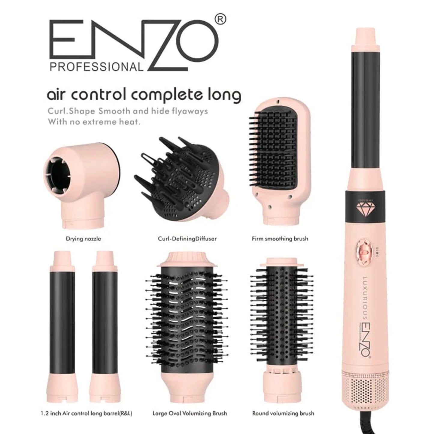 Enzo Airwrap 7-In-1 Multi-Function Hair Styler  EN-4133 Pro