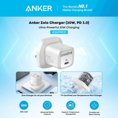 Anker Zolo Charger (20W, PD 3.0)