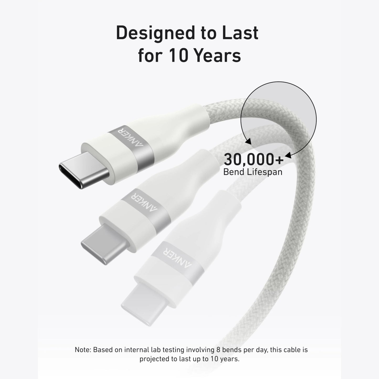 Anker USB-C to USB-C Cable (240W, Upcycled-Braided)