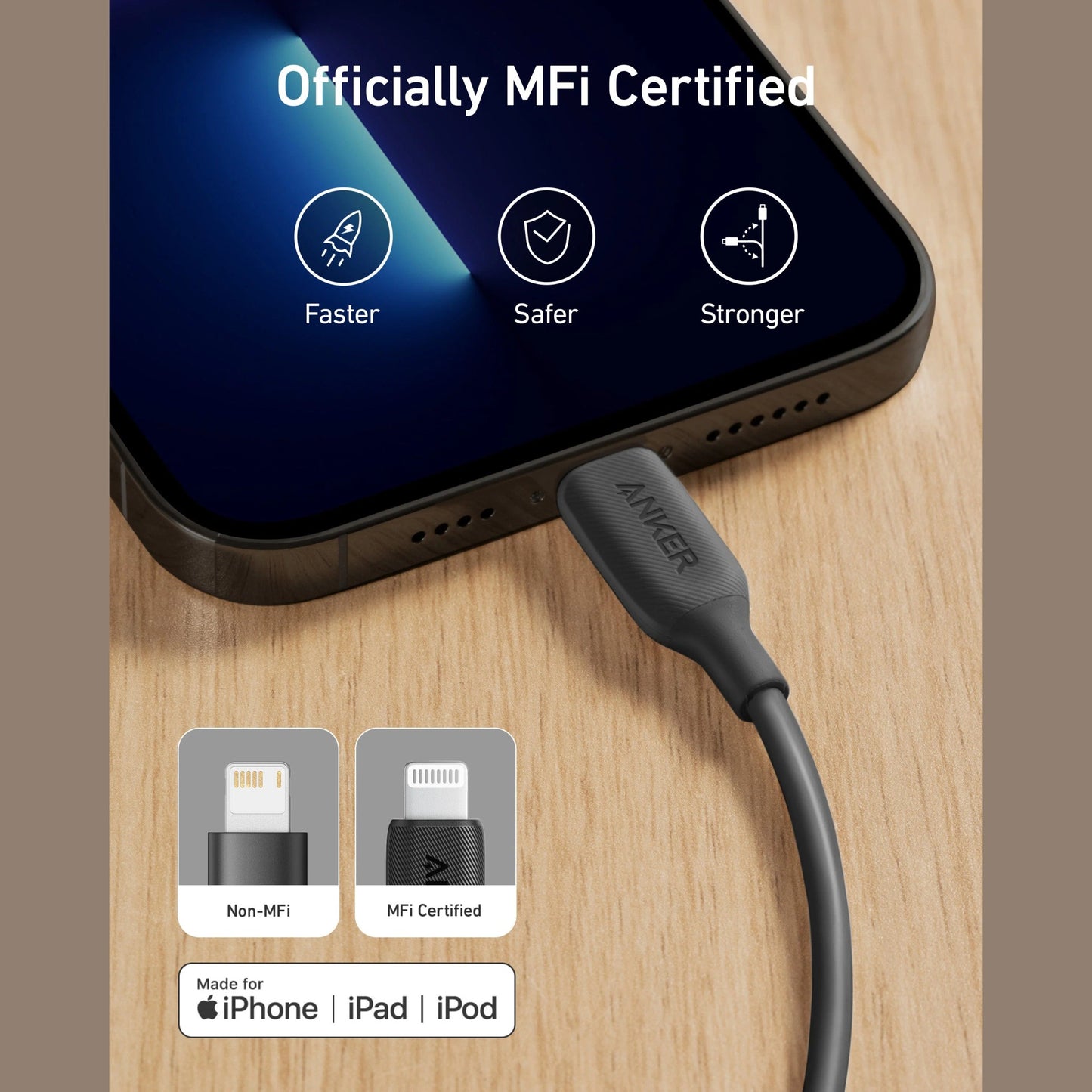 Anker 541 USB-A to Lightning Cable (0.9m / 1.8m)