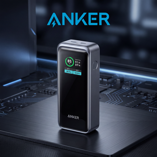 Anker Prime 12,000mAh Power Bank (130W, 2-Port, Smart Display)