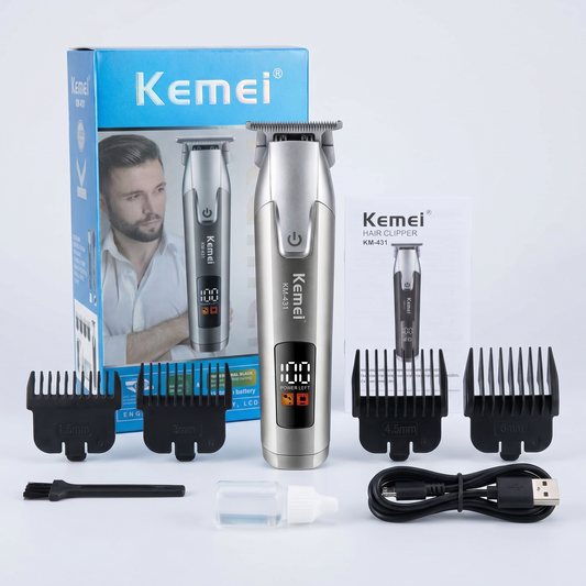Kemei Recharable LCD Screen Hair Clipper KM-431