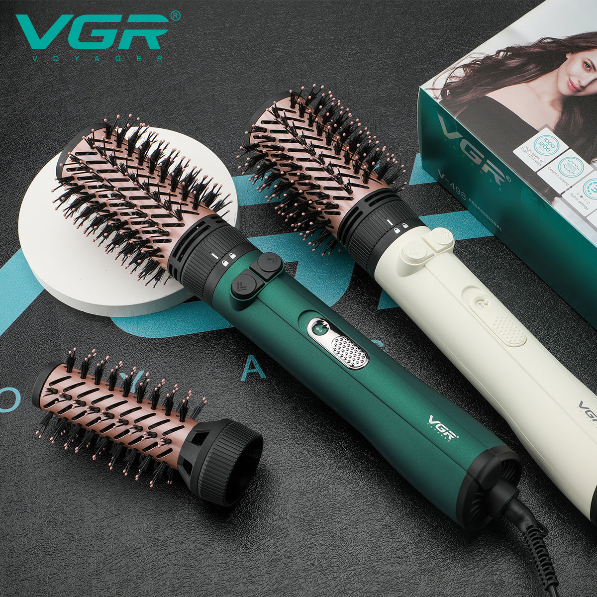 VGR 2in1 Professional Rotating Hot Air Styler V-498