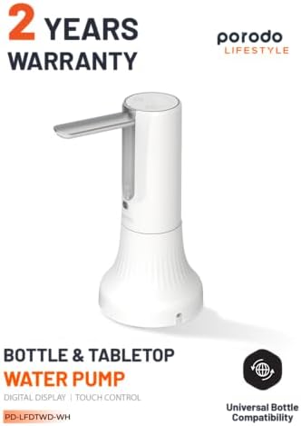 Porodo Bottle & Tabletop Water Pump with Digital Display and Touch Control