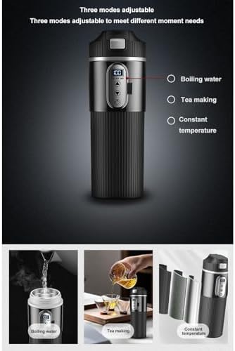Intelligent Car Electric Kettle 500mL with Touch Screen & Temperature Control