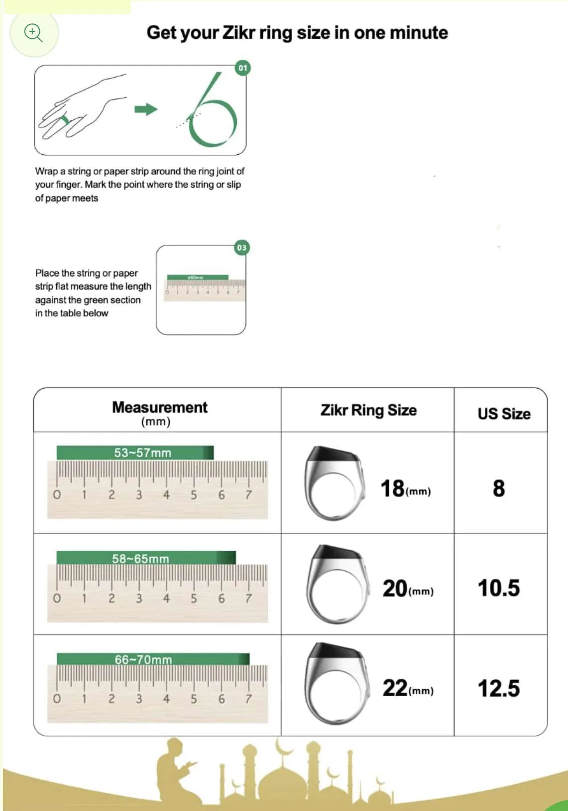 iQibla Aluminum Zikr Ring