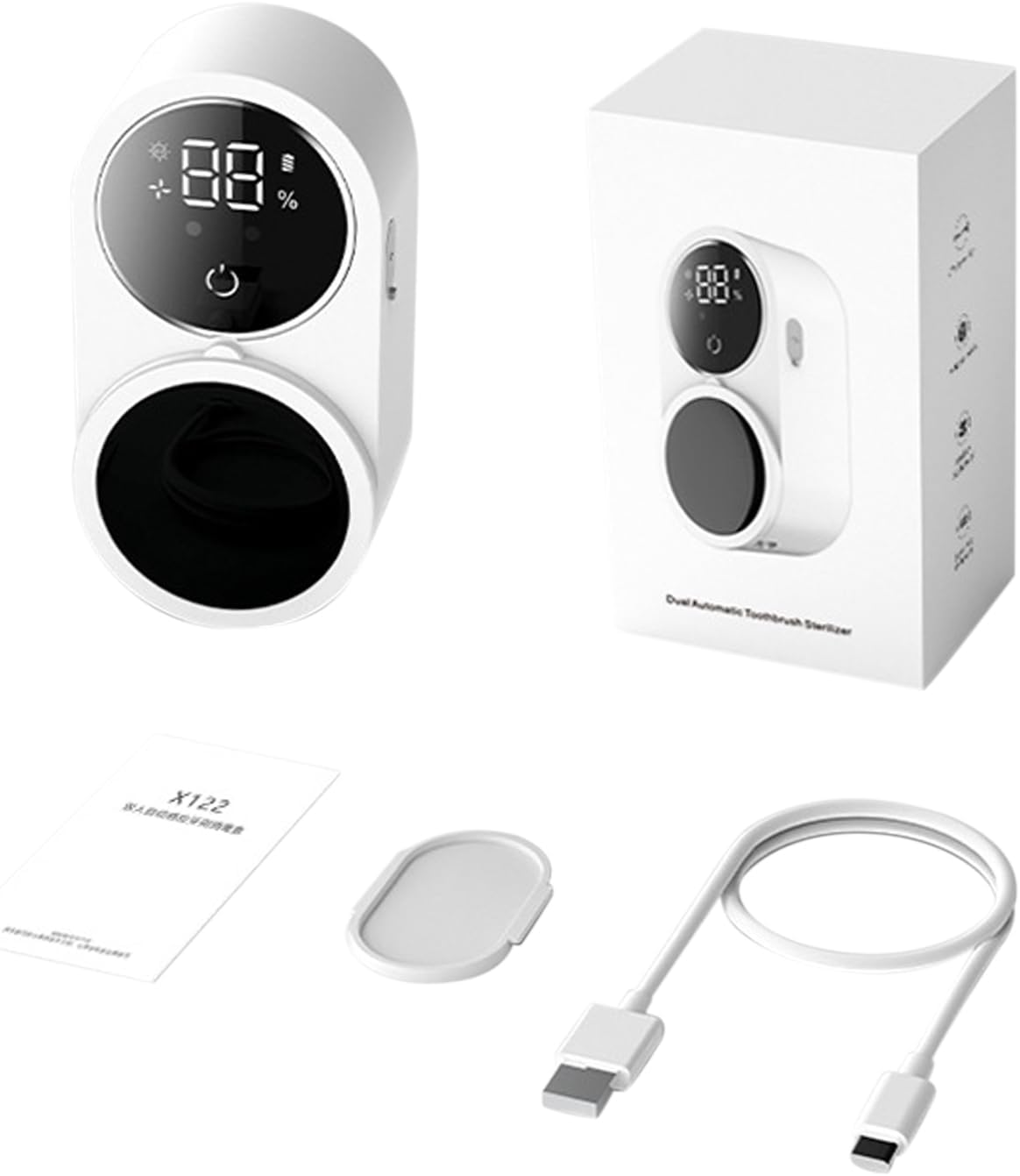 معقم فرشاة الأسنان الأوتوماتيكي المزدوج