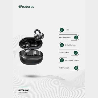 Green Lion Sonix Clip On Earbuds