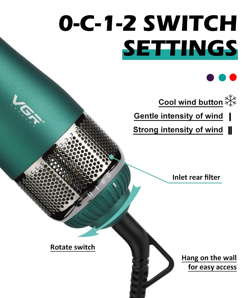 VGR 4in1 Professional Hot Air Styler 1000W V-493