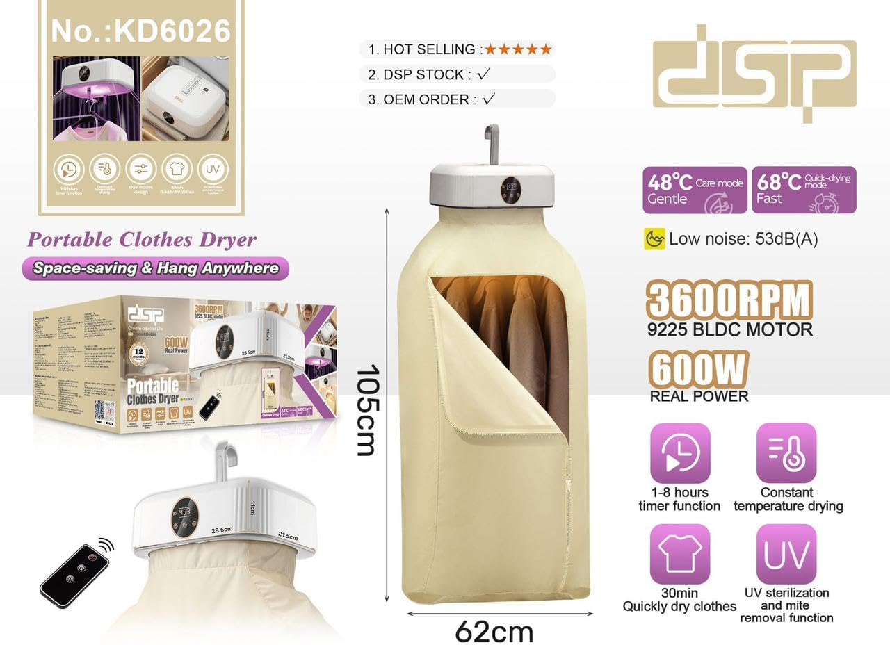 Dsp Portable Clothes Dryer - KD6026