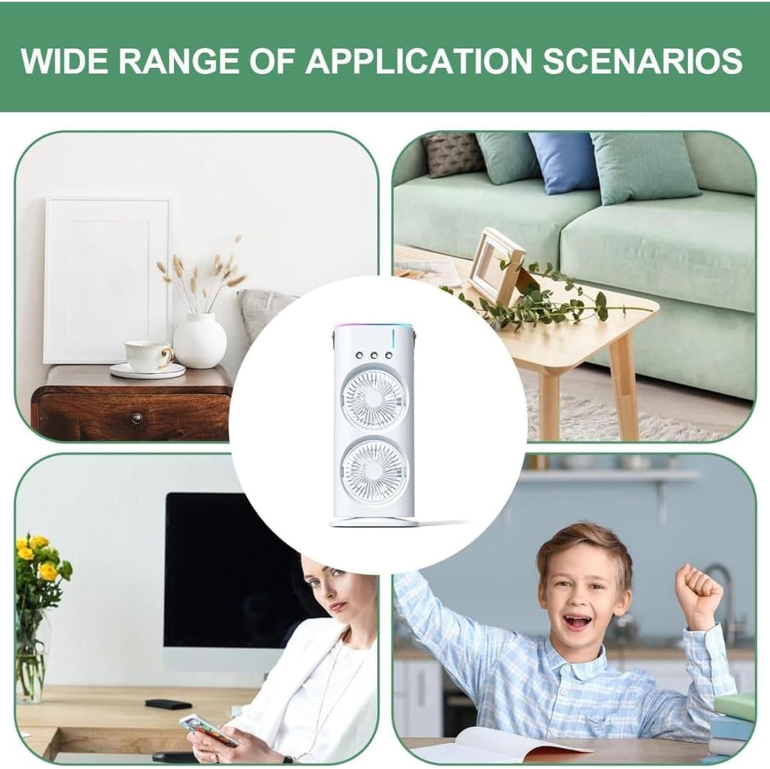 Double-Ended Spray Fan Portable Air Cooler