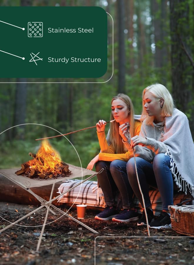 Green Lion Portable Bonfire Stainless Steel Stand
