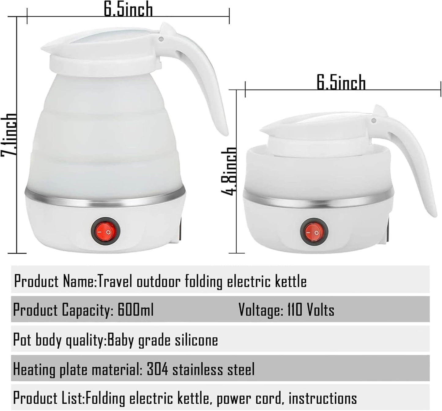 Travel Folding Electric Kettle