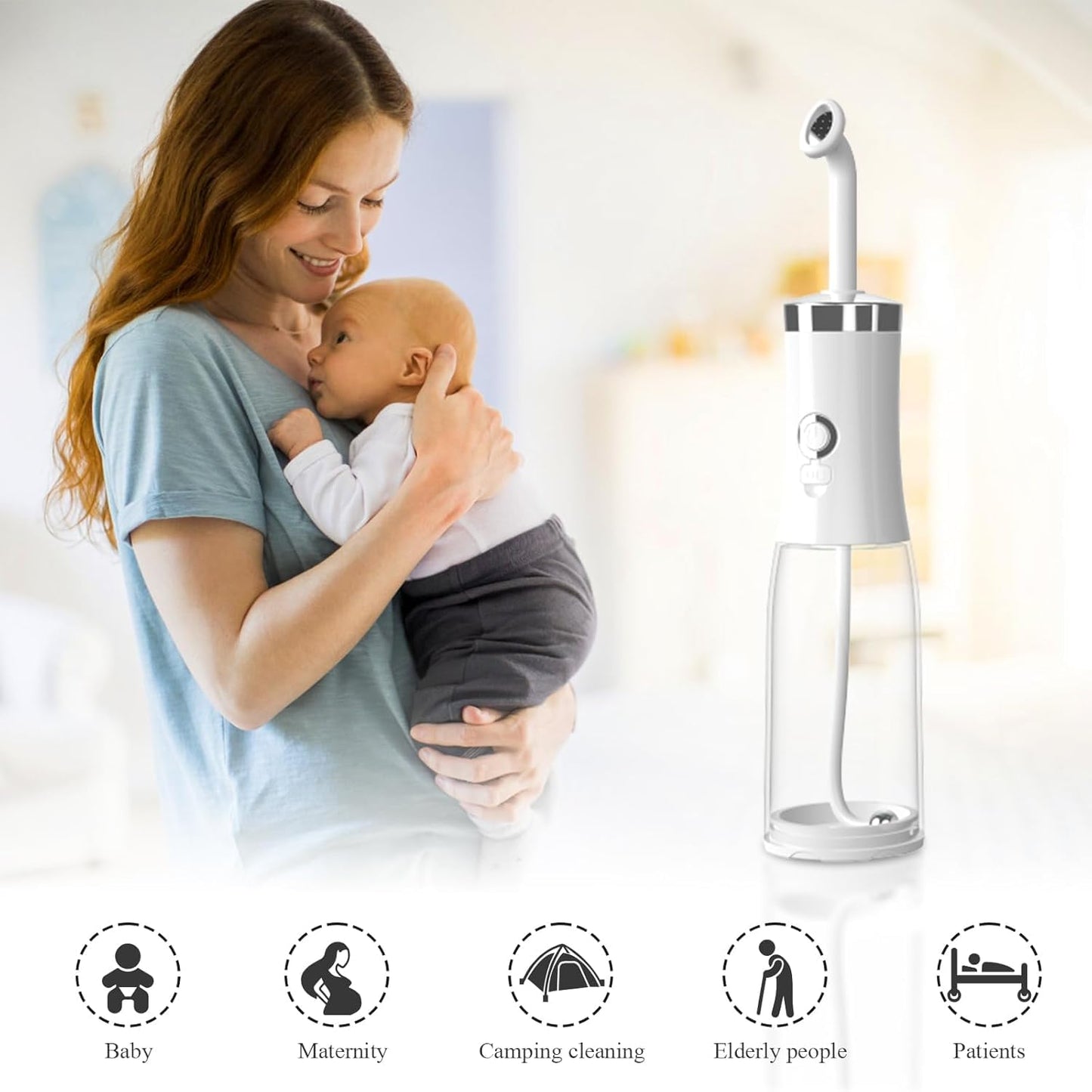 Portable Travel Bidet with Built-in 250mL Water Tank