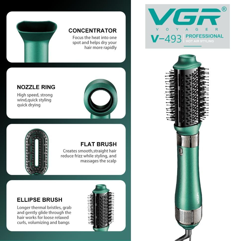 VGR 4in1 Professional Hot Air Styler 1000W V-493