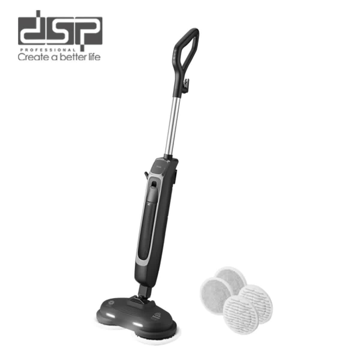 Dsp Spin Steam Cleaner with 360° Auto Rotating Double Mops 1500W - KD2081