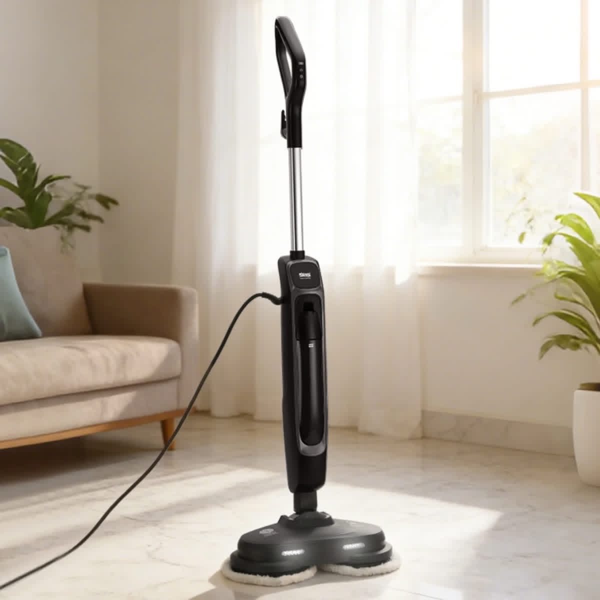 Dsp Spin Steam Cleaner with 360° Auto Rotating Double Mops 1500W - KD2081