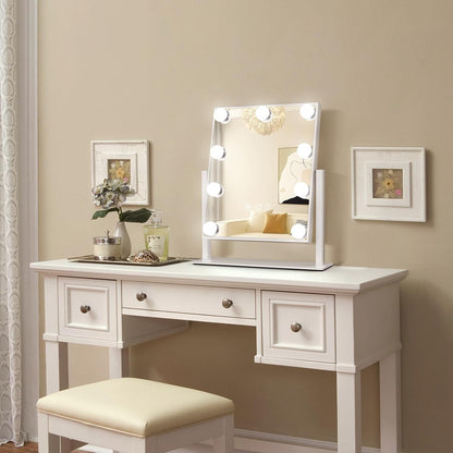 Rotatable LED Makeup Mirror with 9 Dimmable LED Bulbs 360° JX-521