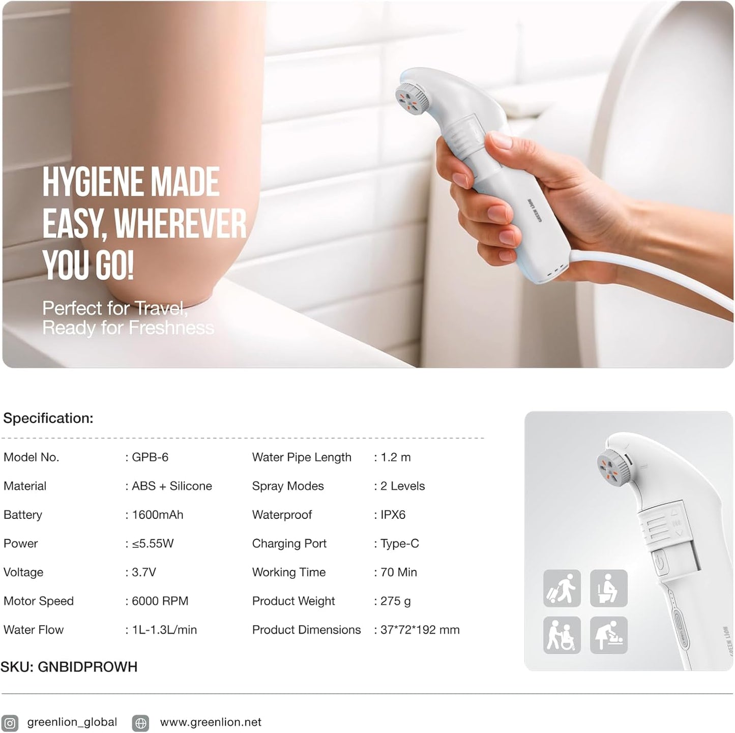 Green Lion 2 Spray Bidet Pro