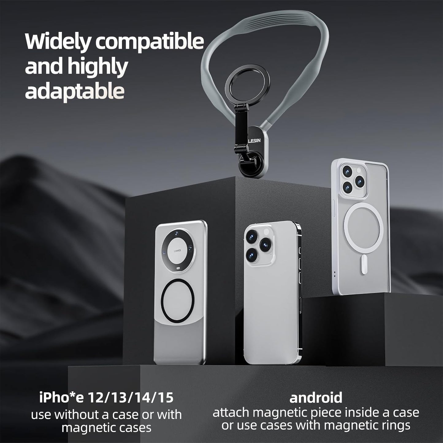 حامل رقبة مغناطيسي للهواتف الذكية من تيليسين MNM-001