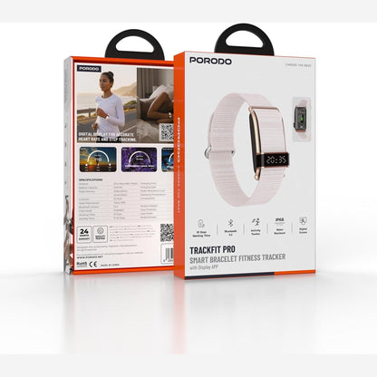 Porodo Trackfit Pro Smart Bracelet Fitness Tracker with Display App