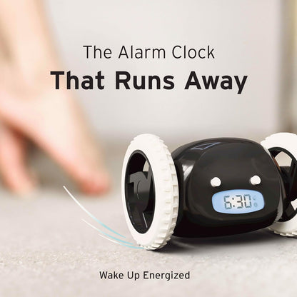 Alarm Clock on Wheels for Heavy Sleepers | Rolling Runaway Clock to Wake You Up