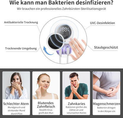 معقم فرشاة الأسنان الأوتوماتيكي المزدوج