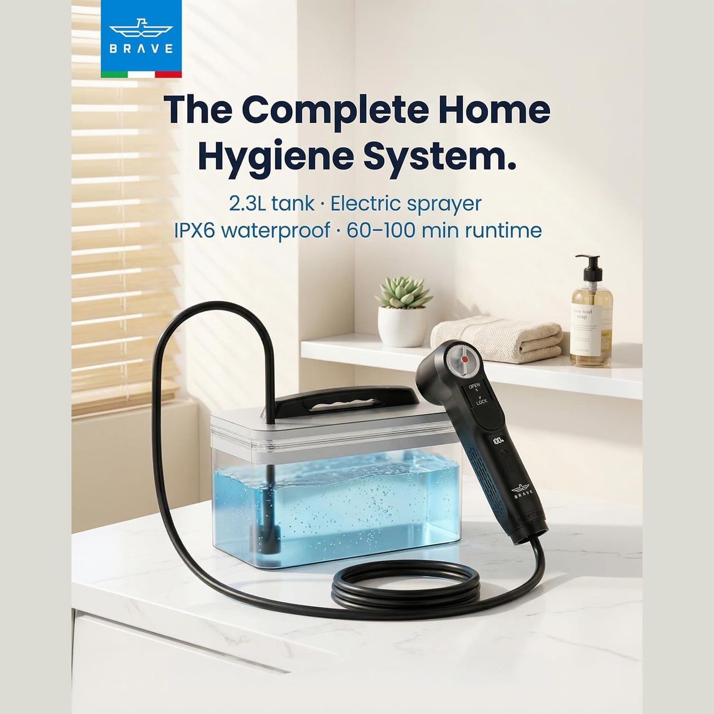 Brave Electric Portable Bidet with 2.3L Water Tank