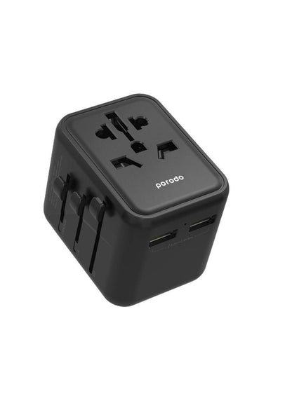 Porodo Dual USB-A Universal Travel Adapter 2.4A