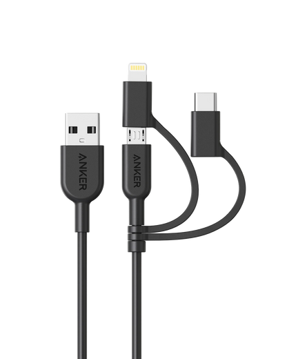 Anker 321 USB-A Cable (0.9m, 3-in-1)