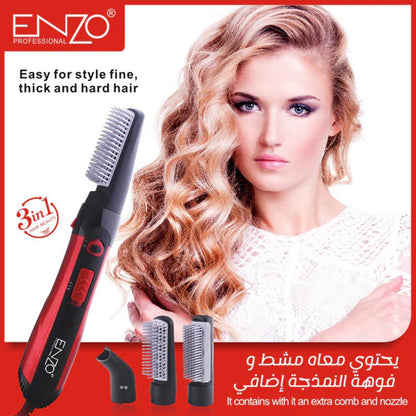 Enzo 3-In-1 Hair Brush Dryer & Styler 1300W EN-503A