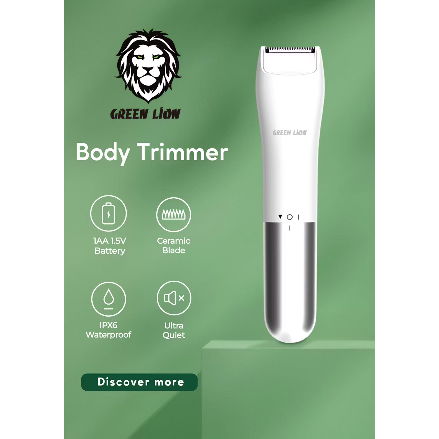 Green Lion Body Trimmer - Waterproof Function IPX6