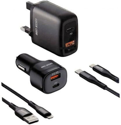 Green Lion 4 in 1 Combo Pack - Dual USB Wall Charger