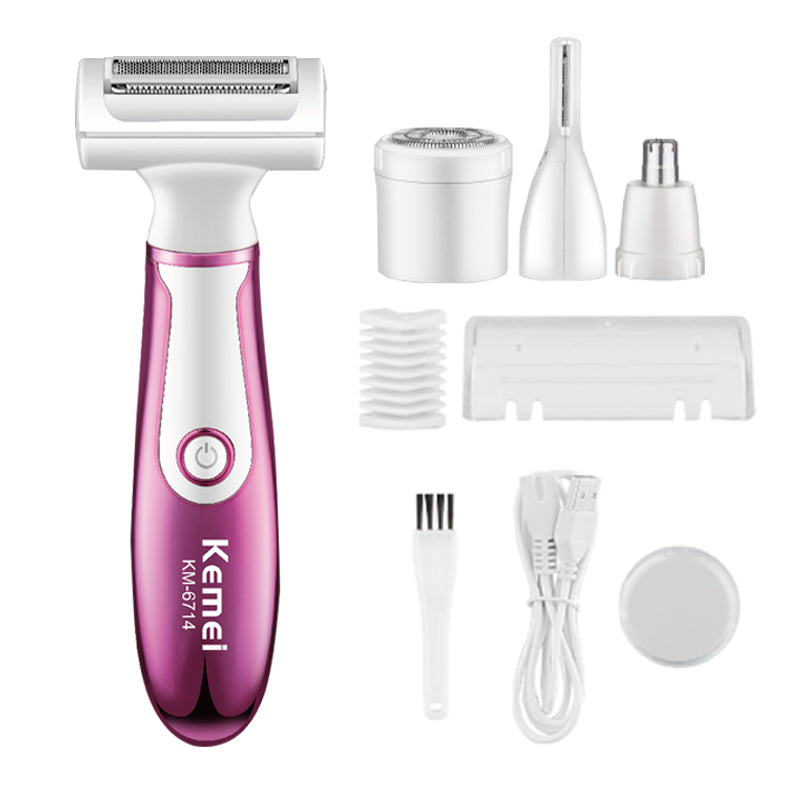 Kemei 4-In-1 Professional Lady Shaver Beauty Set KM-6714