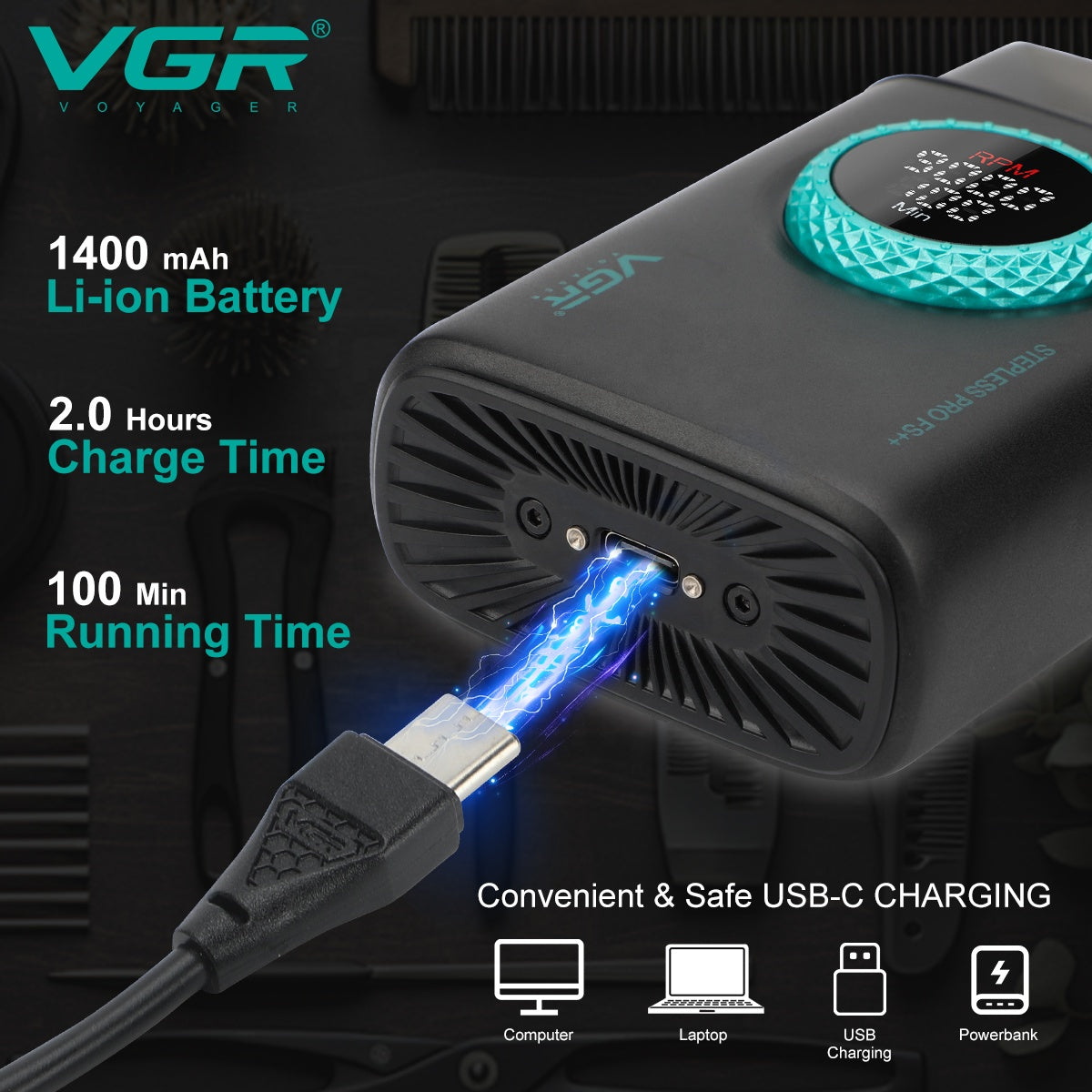 VGR Professional Double Foil Shaver V-377