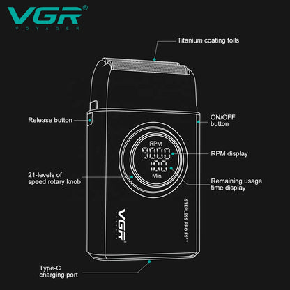 VGR Professional Double Foil Shaver V-377