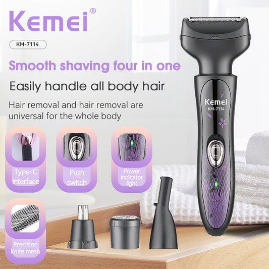 Kemei 4in1 Ladies Multifunction Shaving Kit KM-7114