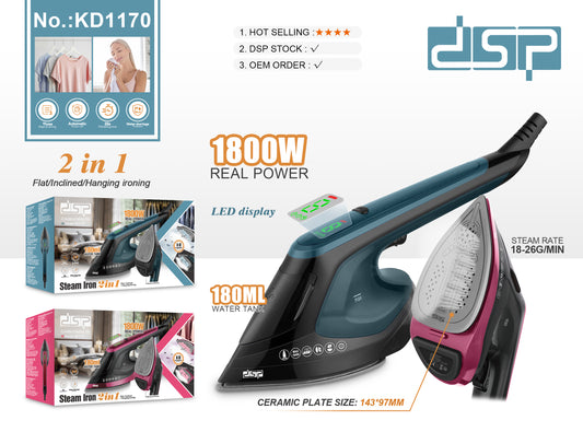 Dsp Flat/Inclined/Hanging Steam Iron 1800W - KD1170