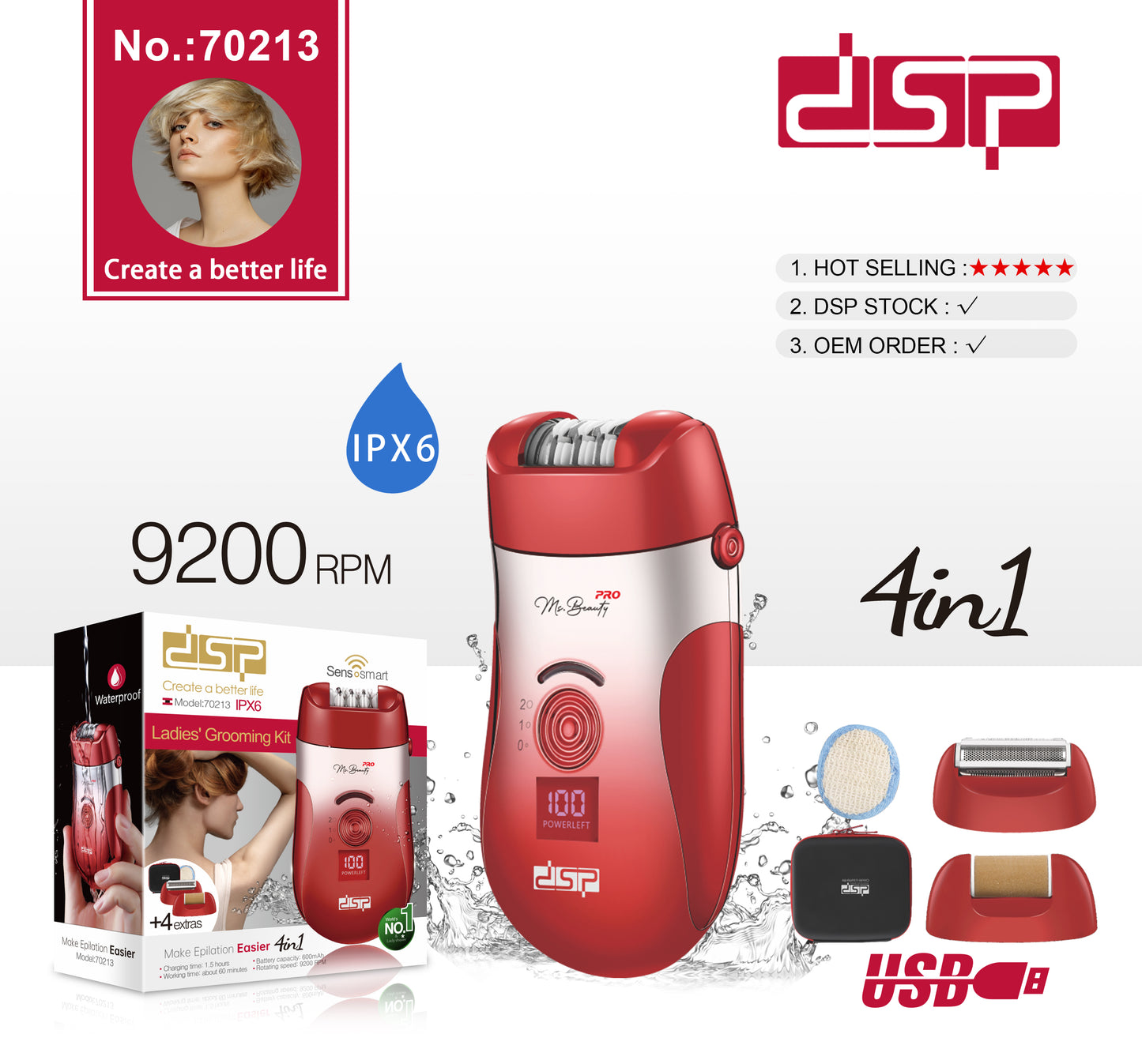 Dsp 4in1 Ladies Grooming Kit - 70213