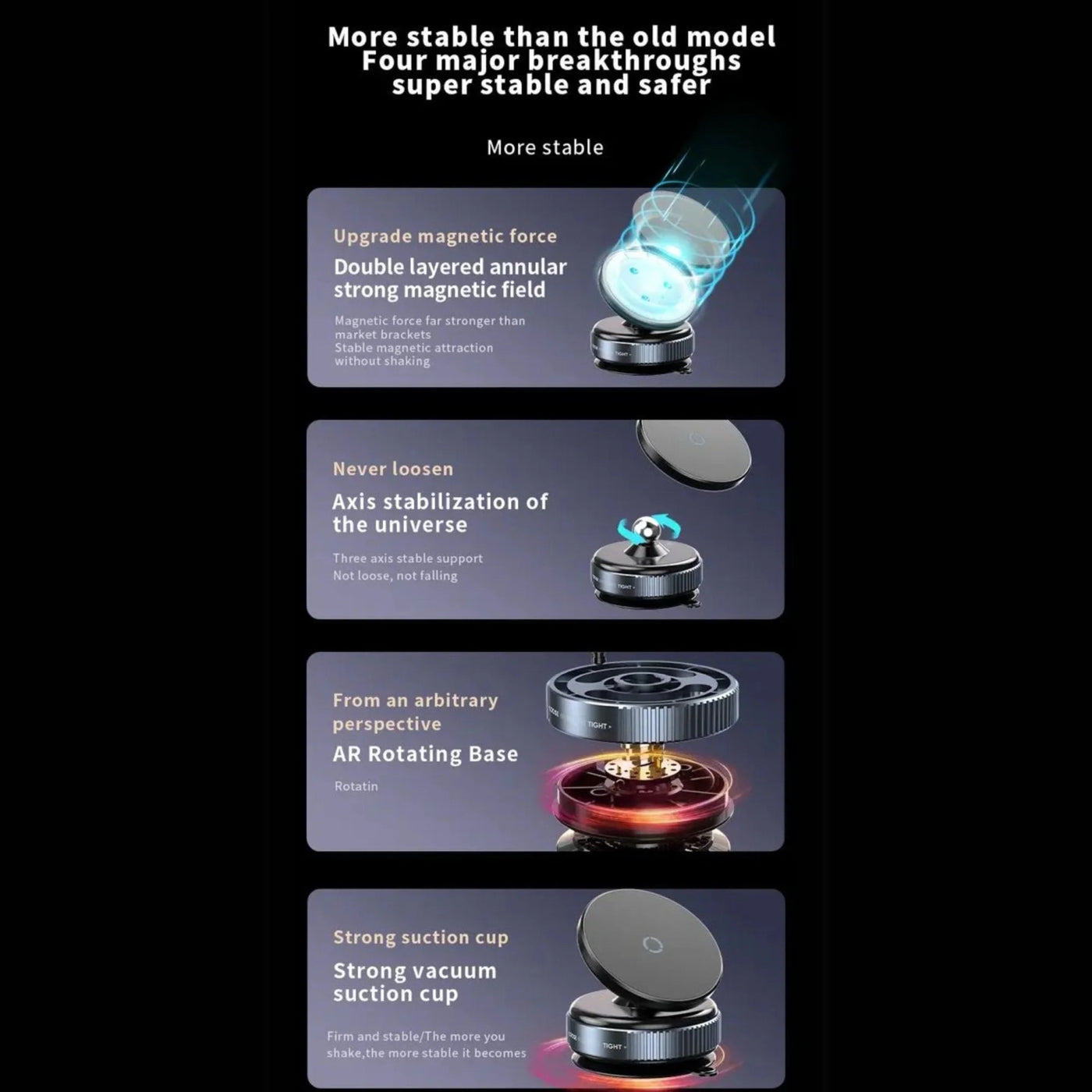 Vacuum Suction Magnetic Bracket - K009