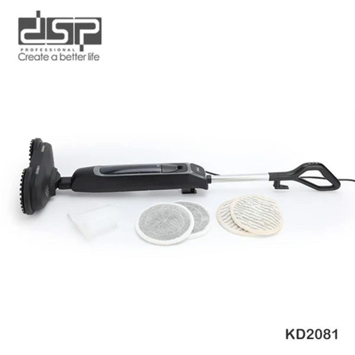 Dsp Spin Steam Cleaner with 360° Auto Rotating Double Mops 1500W - KD2081