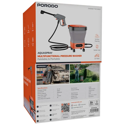 Porodo AquaSpray Multifunctional Pressure Washer
