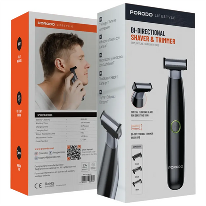 Porodo Bi-Directional Shaver & Trimmer - LFS184